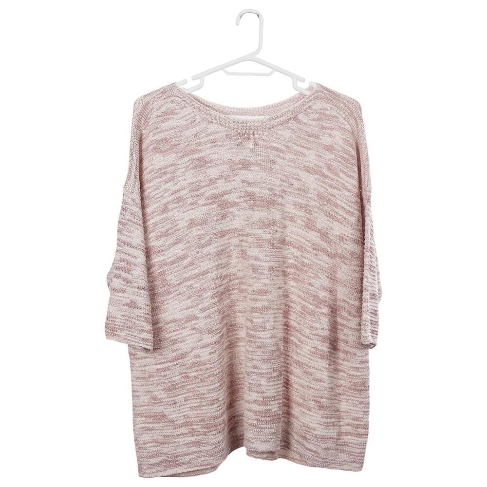 J. Jill Sweater 3X Dusty Pink Cotton Blend Knit Casual Pullover Pure Jill